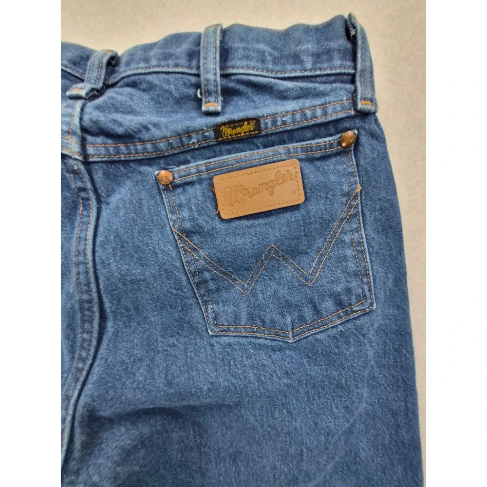 Wrangler 13MWZ Cowboy Cut Original Fit Jeans Men's 34x30 Western Denim Blue